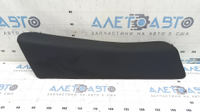 Side bolster of the 2nd row of seats, right, Audi Q8 19-23, black ANTHRAZIT leather, crack in the fastening, sooty, worn