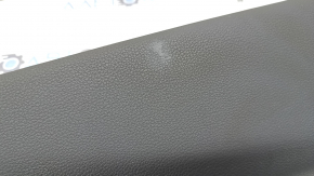Side bolster of the 2nd row of seats, right, Audi Q8 19-23, black ANTHRAZIT leather, crack in the fastening, sooty, worn