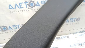 Side bolster of the 2nd row of seats, right, Audi Q8 19-23, black ANTHRAZIT leather, crack in the fastening, sooty, worn