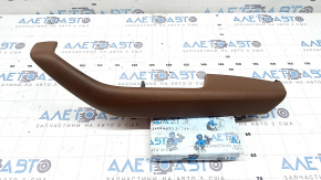 Rear right door armrest for Audi Q8 19-26, brown leather, sooty