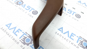 Rear right door armrest for Audi Q8 19-26, brown leather, sooty