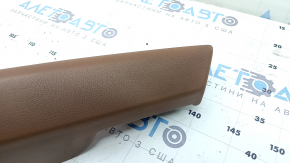 Rear right door armrest for Audi Q8 19-26, brown leather, sooty