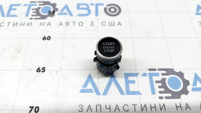 Start/stop button Audi Q8 21-26 black with gray, scratches, cracks on chrome