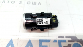 Start/stop button Audi Q8 21-26 black with gray, scratches, cracks on chrome