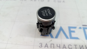 Start/stop button Audi Q8 21-26 black with gray, scratches, cracks on chrome