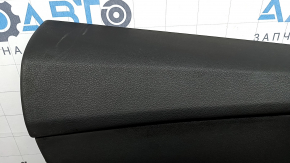 Door trim, rear left, Audi Q8 19-26, black leather, without curtain, Bang and Olufsen, brown leather armrest, with speaker cover, with backlight and ashtray, sooty, scratches