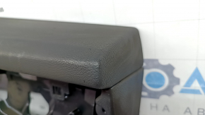 Door trim, rear left, Audi Q8 19-26, black leather, without curtain, Bang and Olufsen, brown leather armrest, with speaker cover, with backlight and ashtray, sooty, scratches