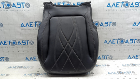 Ford Mustang Mach-E 21-26 passenger seat cushion, black leather, gray and black stitching, heated