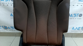 Backrest of the rear row of seats, 2nd row, right, Audi Q8 19-23, brown leather, perforated, heated, mechanical, with a lower frame, dry-cleanable, sooty