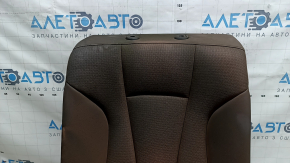 Backrest of the rear row of seats, 2nd row, right, Audi Q8 19-23, brown leather, perforated, heated, mechanical, with a lower frame, dry-cleanable, sooty
