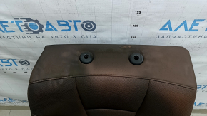 Backrest of the rear row of seats, 2nd row, right, Audi Q8 19-23, brown leather, perforated, heated, mechanical, with a lower frame, dry-cleanable, sooty