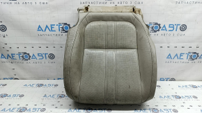 Honda Insight 19-22 passenger seat cushion upholstery, gray leather, heated, perforated, dry-cleanable, cracked leather