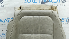 Honda Insight 19-22 passenger seat cushion upholstery, gray leather, heated, perforated, dry-cleanable, cracked leather