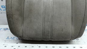 Honda Insight 19-22 passenger seat cushion upholstery, gray leather, heated, perforated, dry-cleanable, cracked leather