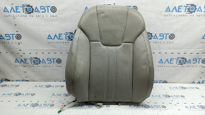 Honda Insight 19-22 passenger seat back upholstery, grey leather, heated, perforated, dry-cleanable
