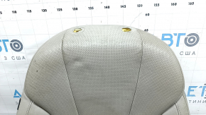 Honda Insight 19-22 passenger seat back upholstery, grey leather, heated, perforated, dry-cleanable