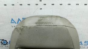 Honda Insight 19-22 driver's seat back upholstery, gray leather, heated, perforated, dry-cleanable, worn leather