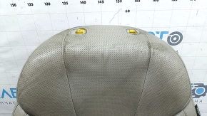 Honda Insight 19-22 driver's seat back upholstery, gray leather, heated, perforated, dry-cleanable, worn leather