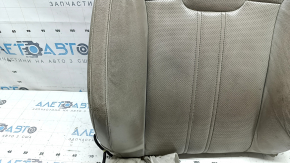 Honda Insight 19-22 driver's seat back upholstery, gray leather, heated, perforated, dry-cleanable, worn leather