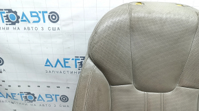 Honda Insight 19-22 driver's seat back upholstery, gray leather, heated, perforated, dry-cleanable, worn leather