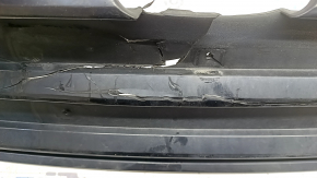 The radiator grille of the Honda Insight 19-22 is bare, black gloss, cracks, non-factory holes, broken fasteners, missing fragments of fasteners