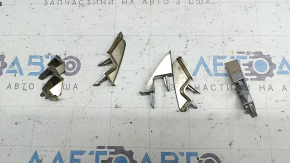 Upper grille molding for Honda Insight 19-22 chrome, broken fasteners, 1 missing fastener, cracks