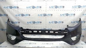 Bare front bumper Honda Insight 19-22 blue, for parking sensors, tears, chips, cobwebs, worn, cracked fasteners, missing fragments, missing parking sensor mount