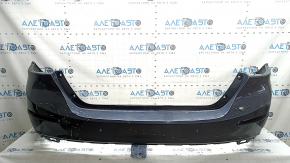 Bare rear bumper Honda Insight 19-22 blue, for parking sensors, worn, pressed, cracked, broken fasteners