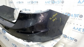 Bare rear bumper Honda Insight 19-22 blue, for parking sensors, worn, pressed, cracked, broken fasteners