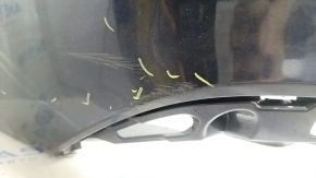 Bare rear bumper Honda Insight 19-22 blue, for parking sensors, worn, pressed, cracked, broken fasteners