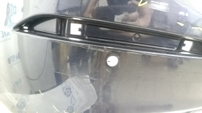 Bare rear bumper Honda Insight 19-22 blue, for parking sensors, worn, pressed, cracked, broken fasteners