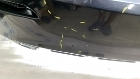 Bare rear bumper Honda Insight 19-22 blue, for parking sensors, worn, pressed, cracked, broken fasteners