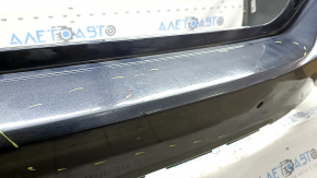 Bare rear bumper Honda Insight 19-22 blue, for parking sensors, worn, pressed, cracked, broken fasteners