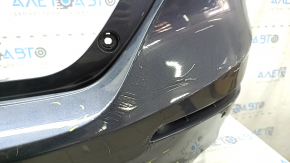 Bare rear bumper Honda Insight 19-22 blue, for parking sensors, worn, pressed, cracked, broken fasteners