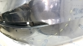 Bare rear bumper Honda Insight 19-22 blue, for parking sensors, worn, pressed, cracked, broken fasteners