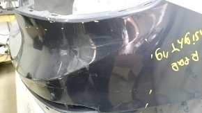 Bare rear bumper Honda Insight 19-22 blue, for parking sensors, worn, pressed, cracked, broken fasteners