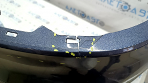 Bare rear bumper Honda Insight 19-22 blue, for parking sensors, worn, pressed, cracked, broken fasteners