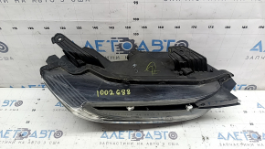 Front right headlight assembly Honda Insight 19-22 LED, missing chrome molding, needs polishing, LED turns yellow