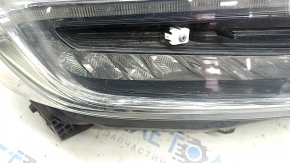 Front right headlight assembly Honda Insight 19-22 LED, missing chrome molding, needs polishing, LED turns yellow
