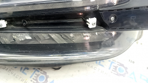 Front right headlight assembly Honda Insight 19-22 LED, missing chrome molding, needs polishing, LED turns yellow