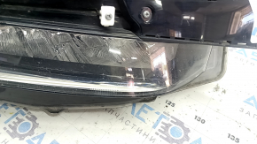 Front right headlight assembly Honda Insight 19-22 LED, missing chrome molding, needs polishing, LED turns yellow