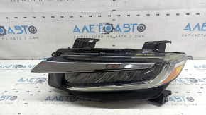 Honda Insight 19-22 LED front left headlight, needs polishing, chips on chrome molding, LED turns yellow, glass is worn