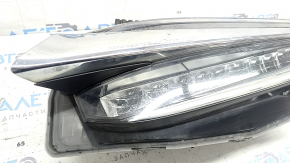 Honda Insight 19-22 LED front left headlight, needs polishing, chips on chrome molding, LED turns yellow, glass is worn