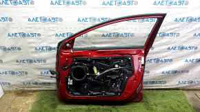 Front right door assembly Hyundai Sonata 11-15 hybrid red RER, scratches