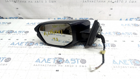 Left side mirror assembly Honda Insight 19-21 7 pins, heated, turn signal, blue with chrome, scratches