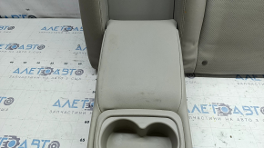 Left rear seat backrest, 2nd row, Honda Insight 19-22, grey leather, perforated, with armrest, dry-cleanable