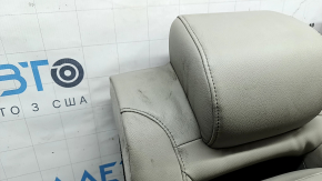 Left rear seat backrest, 2nd row, Honda Insight 19-22, grey leather, perforated, with armrest, dry-cleanable