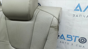 Left rear seat backrest, 2nd row, Honda Insight 19-22, grey leather, perforated, with armrest, dry-cleanable