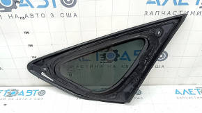 Rear left fixed glass window Honda Accord 23-26, gloss black, worn molding
