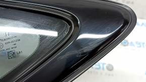 Rear left fixed glass window Honda Accord 23-26, gloss black, worn molding